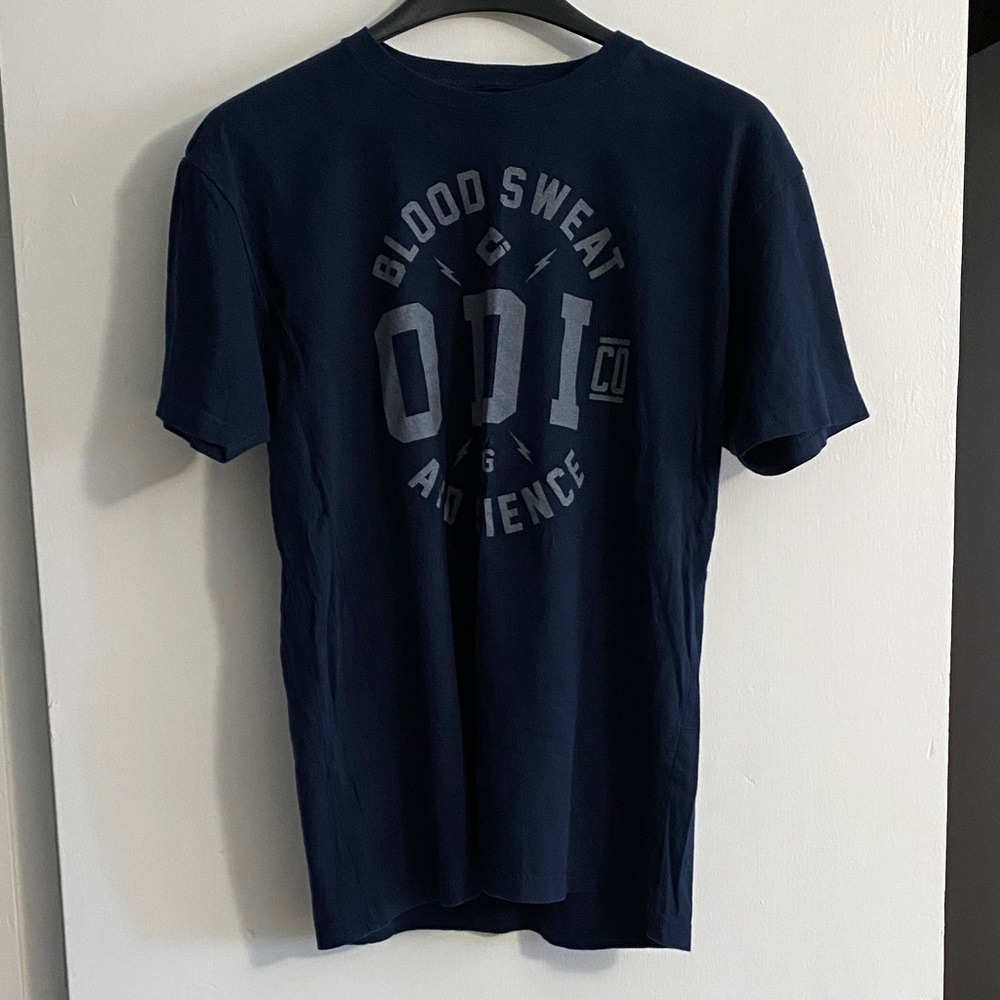 Men's ODI Navy Graphic Tee - Blood Sweat and Science